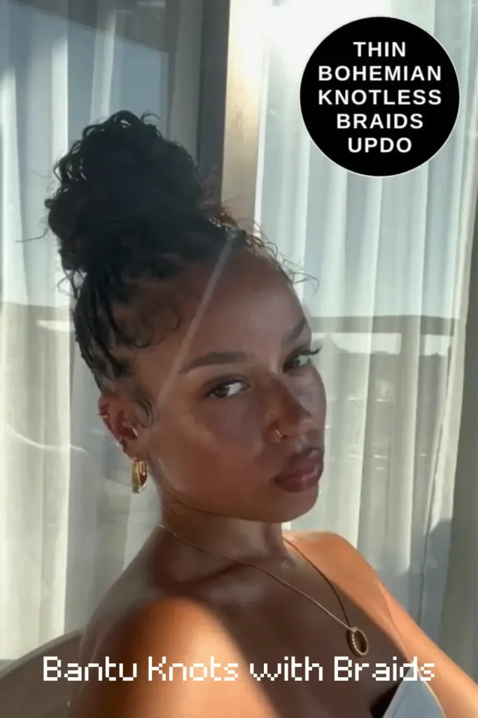 Bantu Knots with Braids
