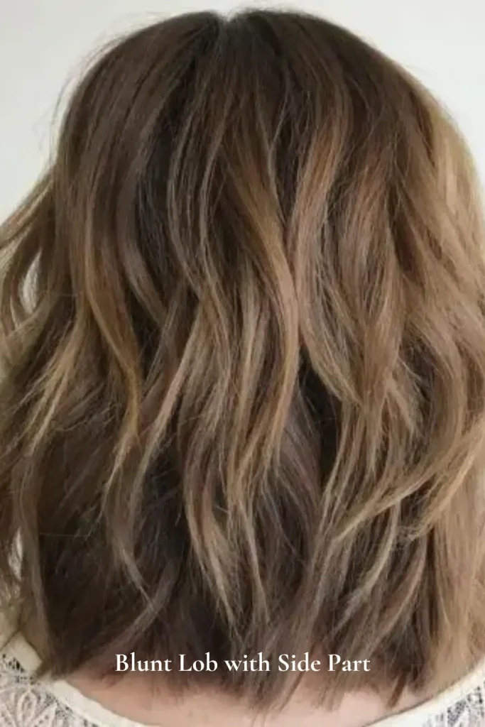 Blunt Lob with Side Part