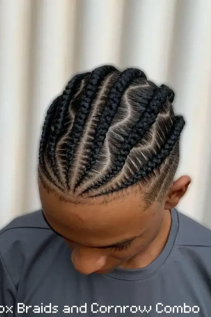 Box Braids and Cornrow Combo