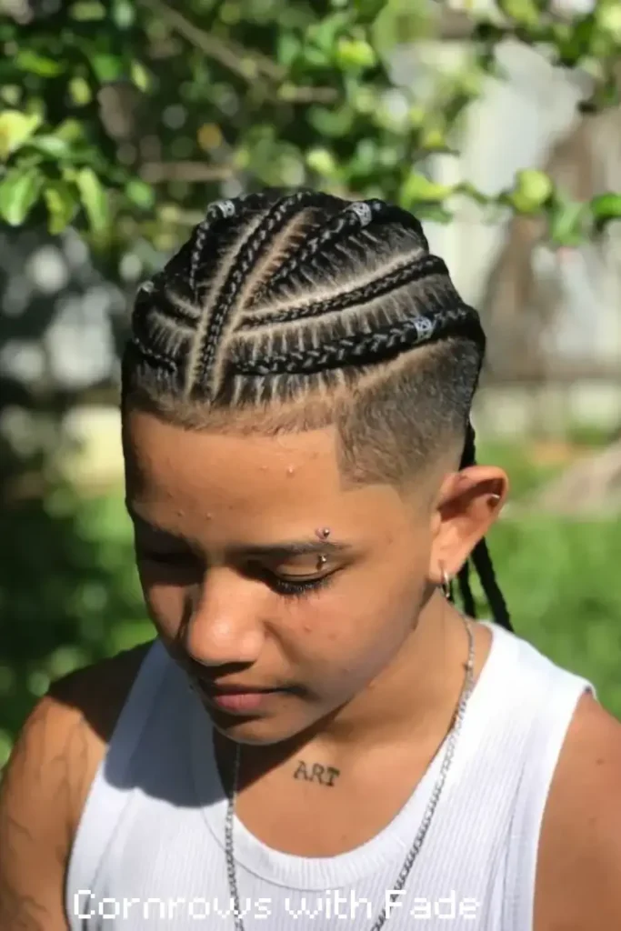 Cornrows with Fade