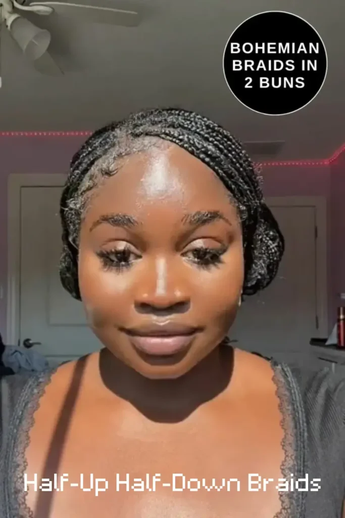 Half-Up Half-Down Braids