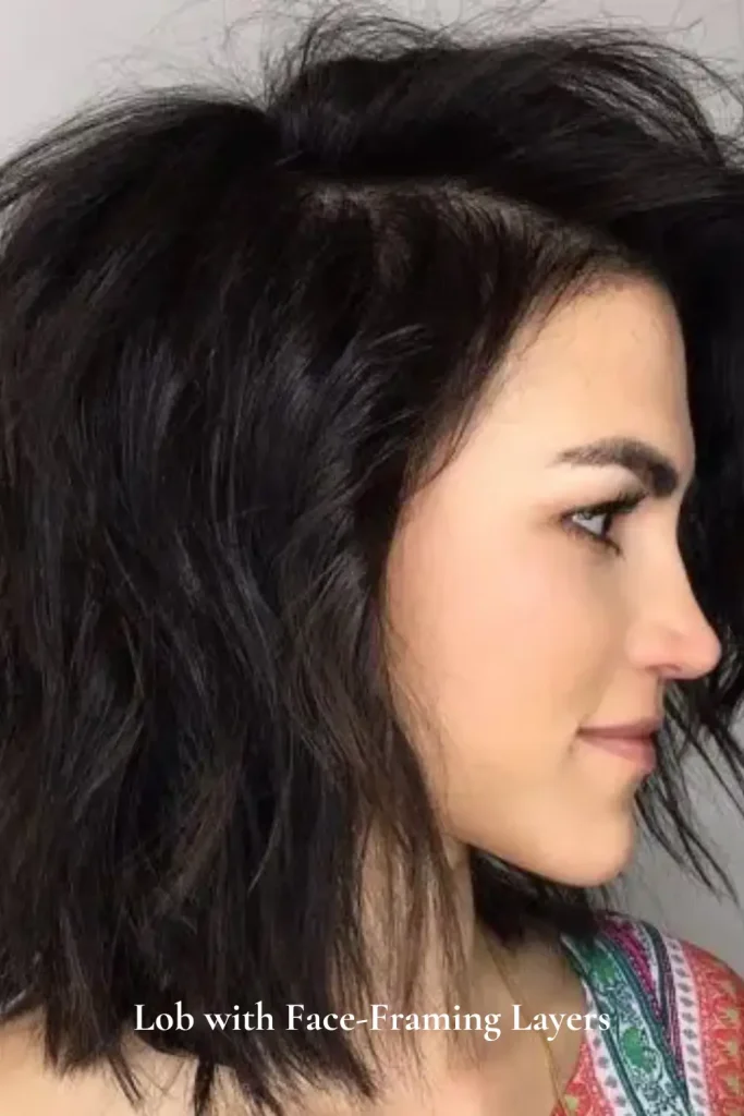 Lob with Face-Framing Layers