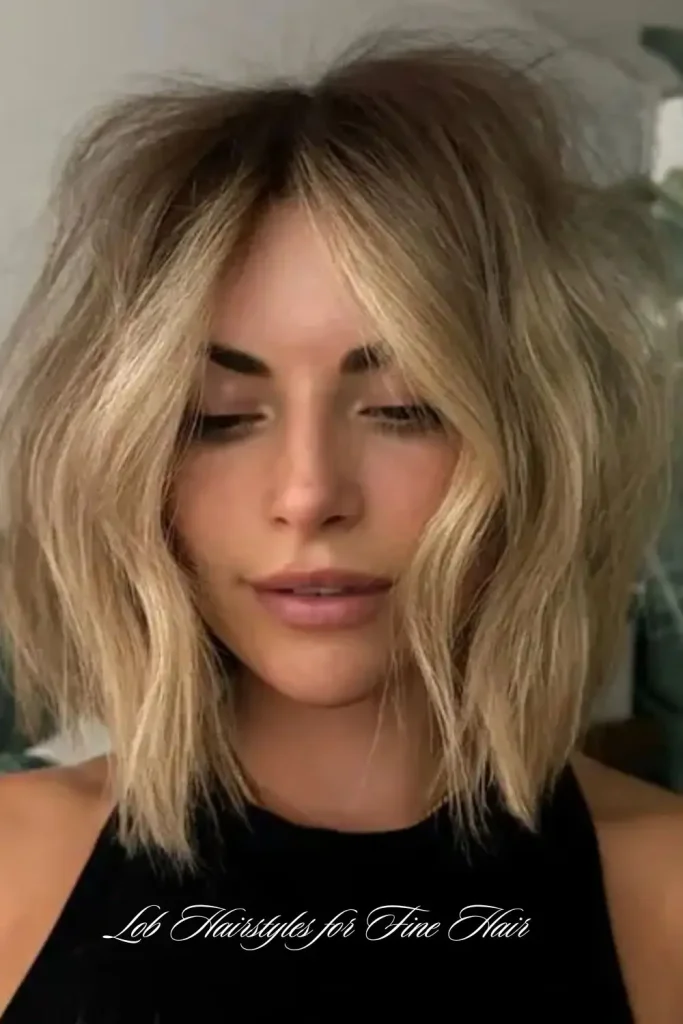 Lob with Side-Swept Bangs