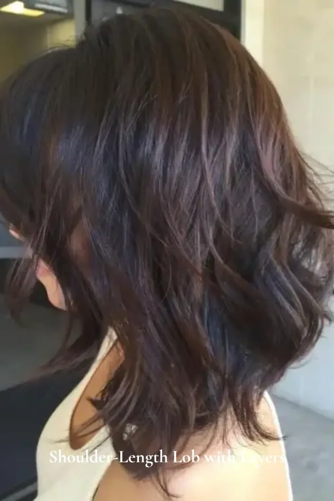 Shoulder-Length Lob with Layers