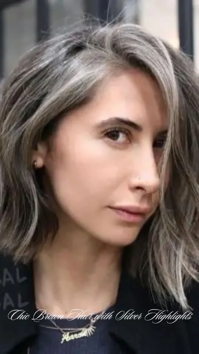 25 Chic Brown Hair with Silver Highlights