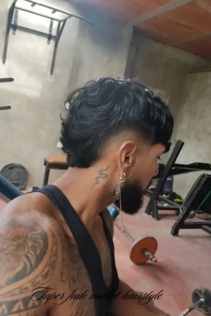 Bleached Taper Fade Mullet