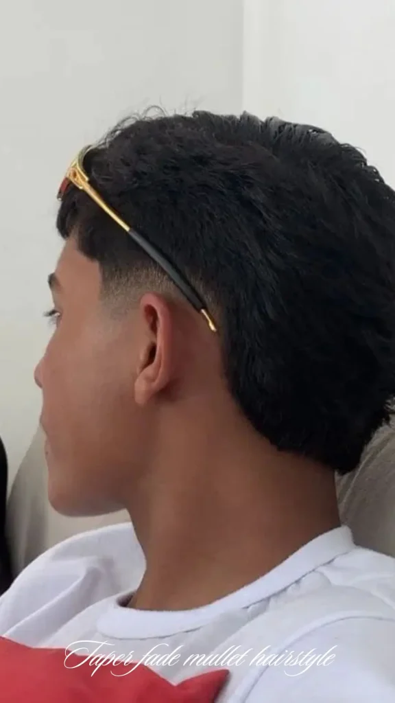 Burst Taper Fade Mullet