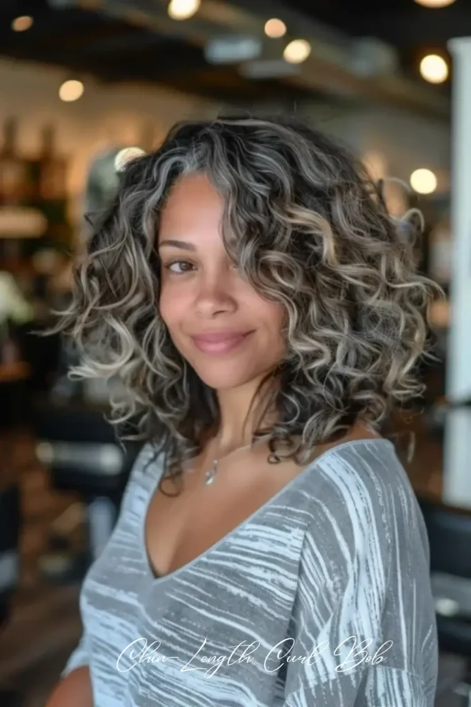 Chin-Length Curl Bob