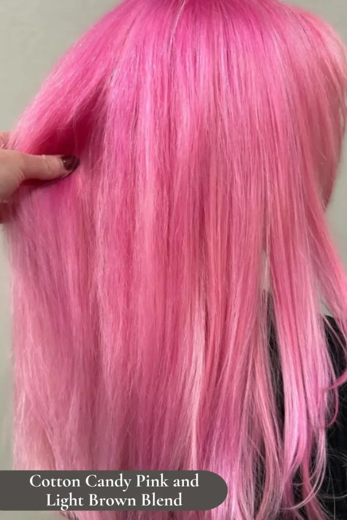 Cotton Candy Pink and Light Brown Blend