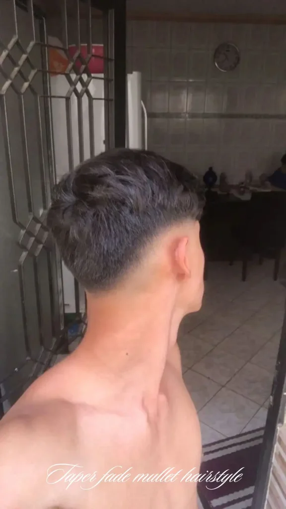 Disconnected Taper Fade Mullet