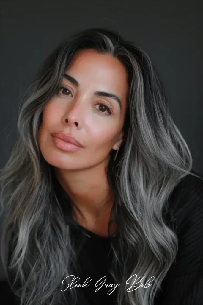 Sleek Gray Bob