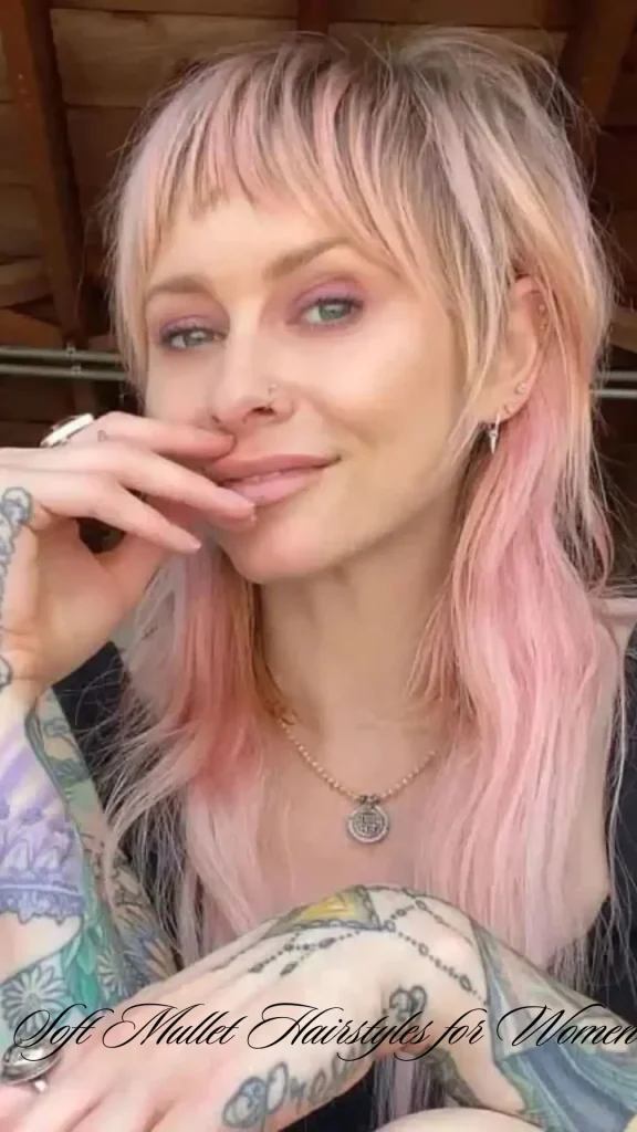Soft Mullet with Highlights