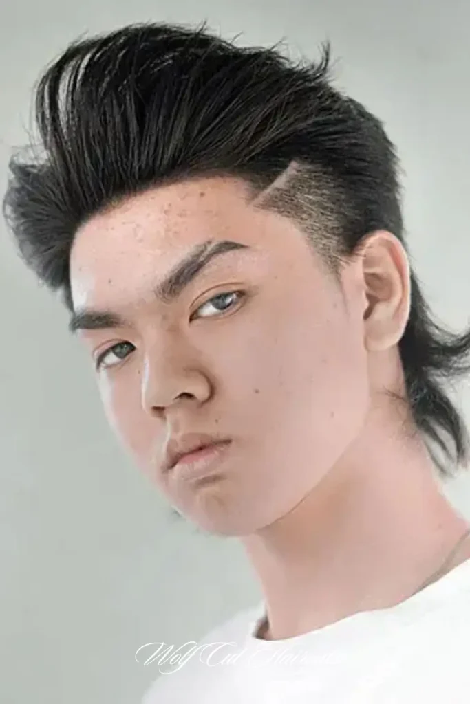 Wolf Cut with Blunt Bangs