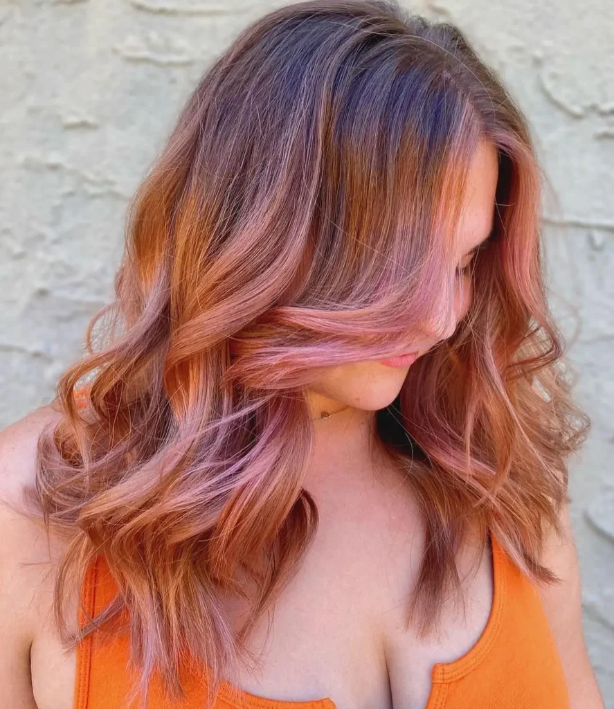 Shaggy Lob with Subtle Balayage