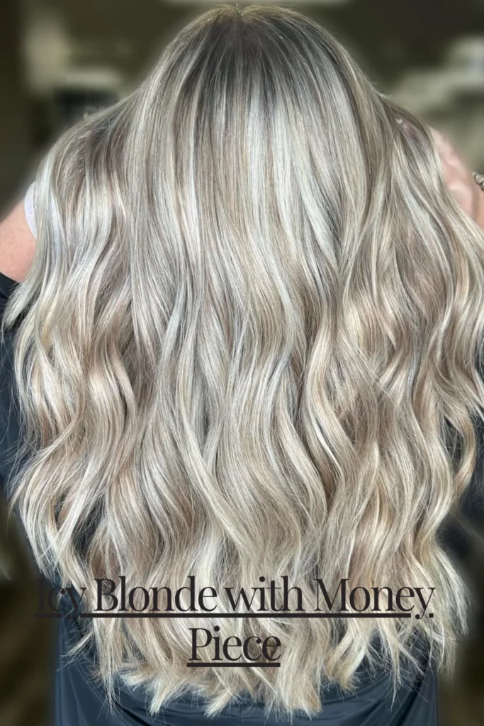 Icy Blonde with Money Piece
