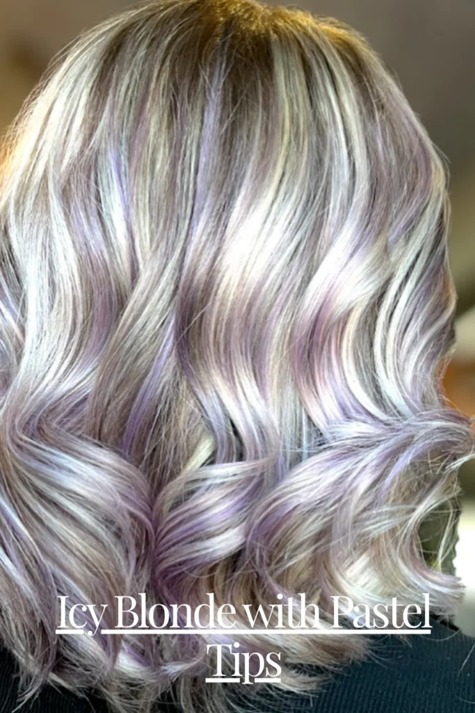 Icy Blonde with Pastel Tips