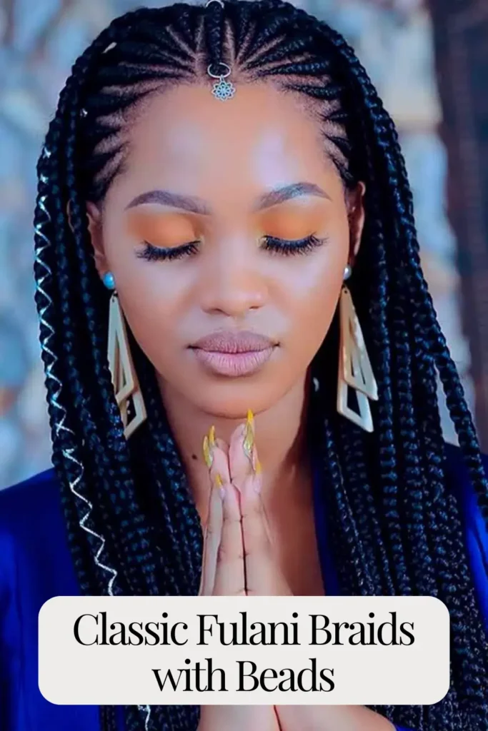 Classic Fulani Braids with Beads