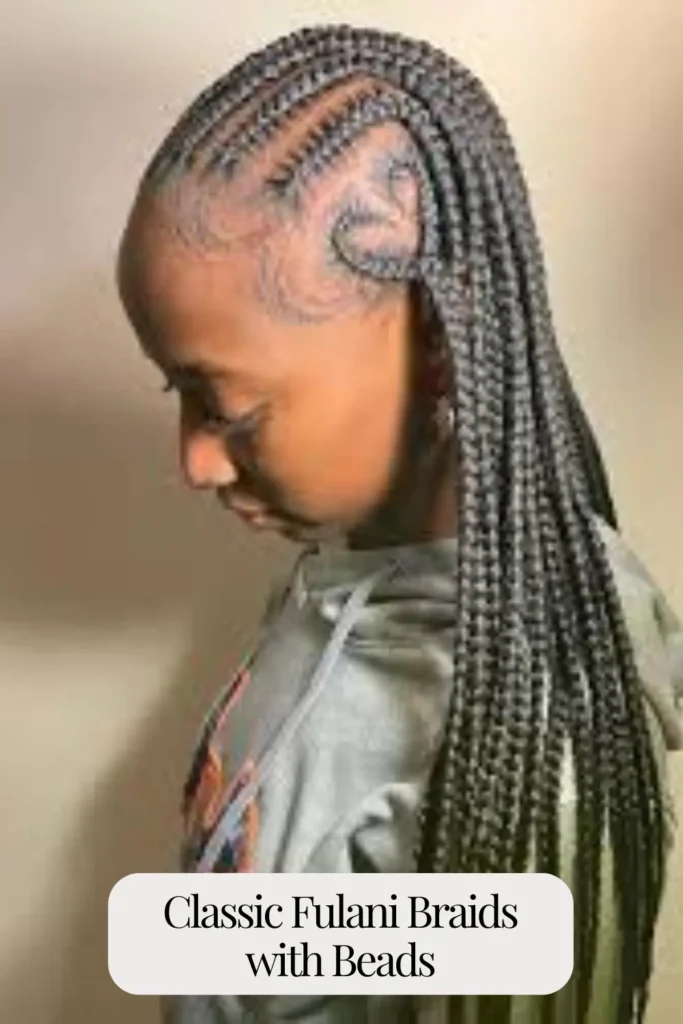 Fulani Braids with Heart Designs