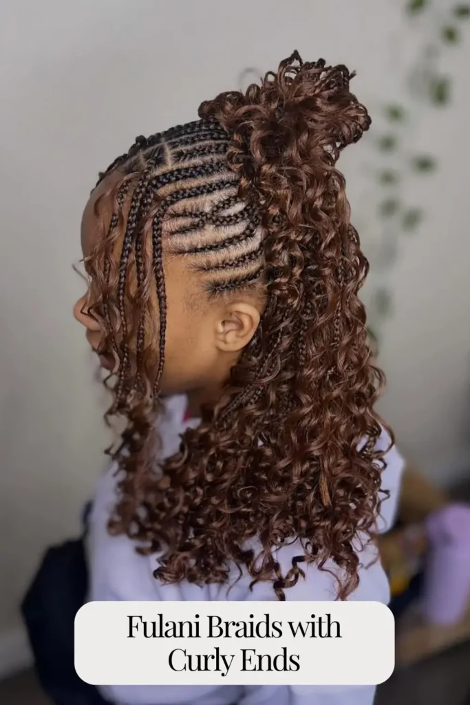 Fulani Braids with Curly Ends
