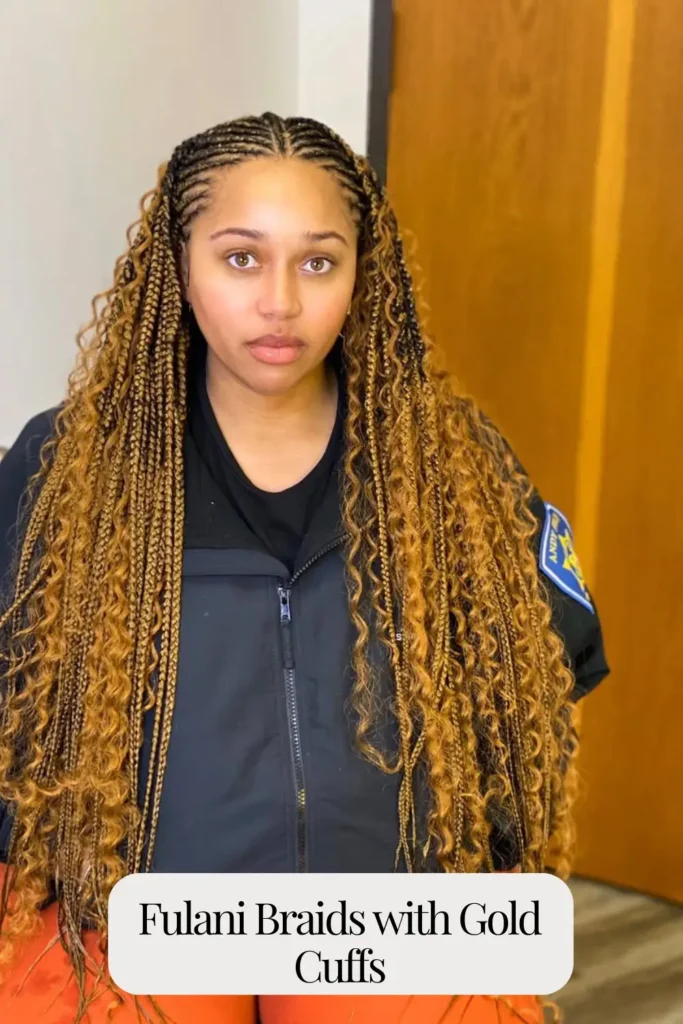 Fulani Braids with Gold Cuffs