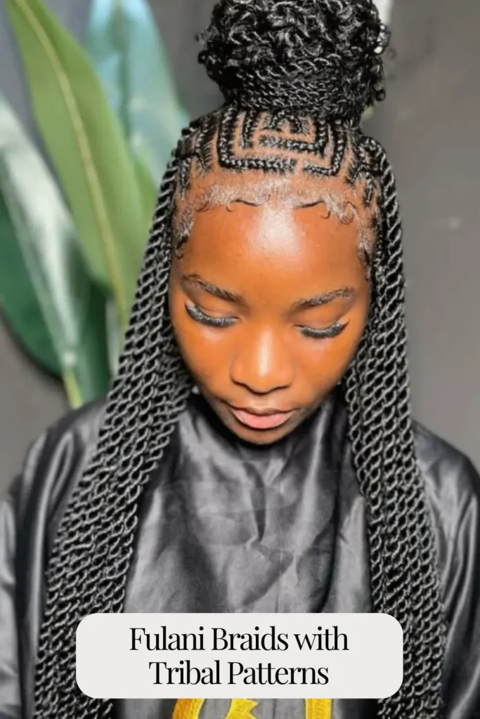 Fulani Braids with Tribal Patterns