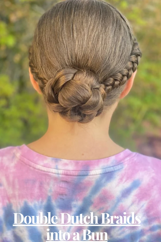 Double Dutch Braids into a Bun