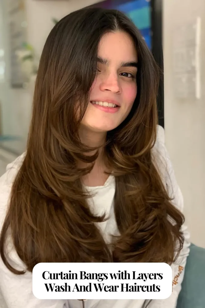 Curtain Bangs with Layers