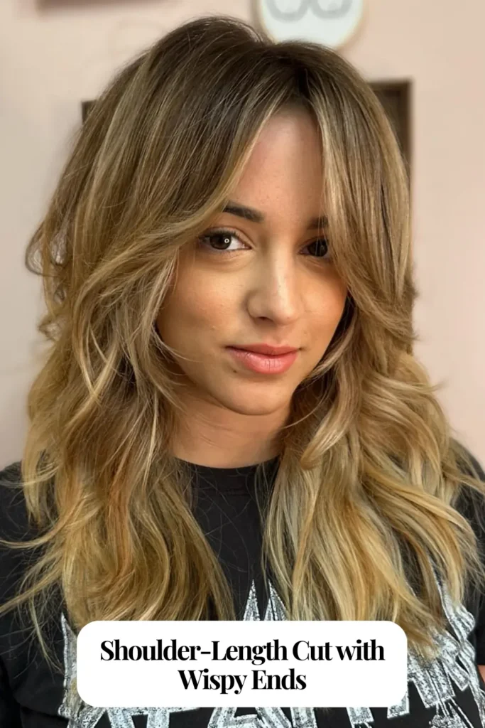 Shoulder-Length Cut with Wispy Ends