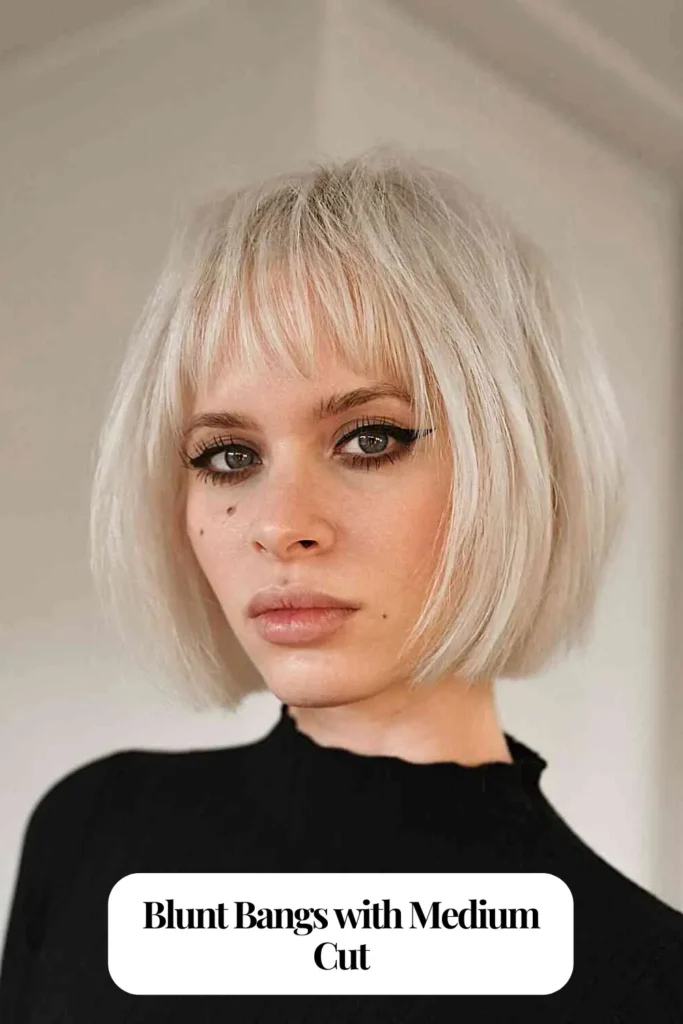 Blunt Bangs with Medium Cut