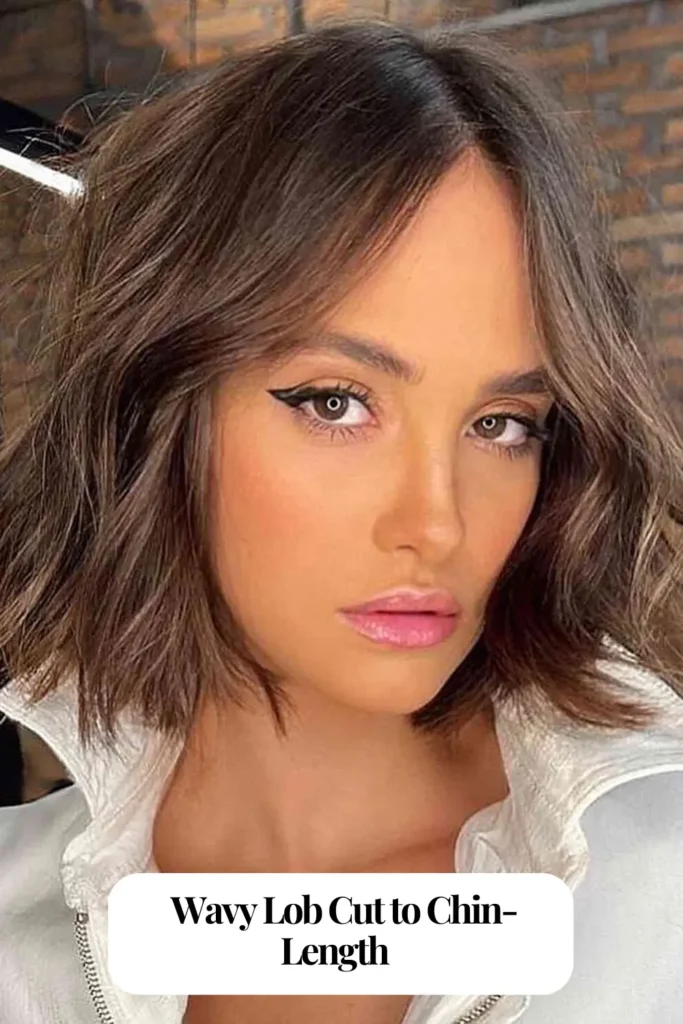 Wavy Lob Cut to Chin