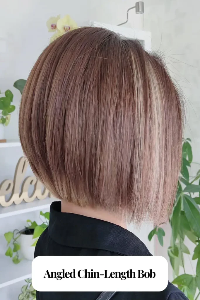 Angled Chin-Length Bob