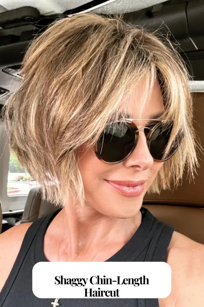 Shaggy Chin-Length Haircut