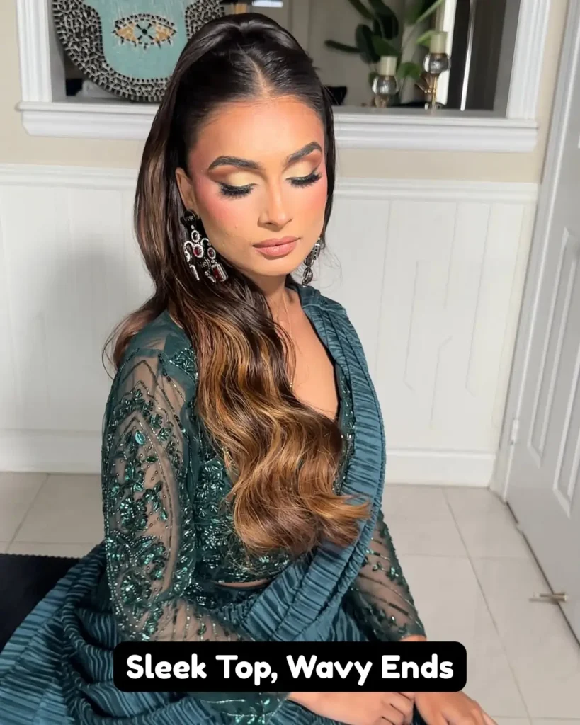 Sleek Top, Wavy Ends