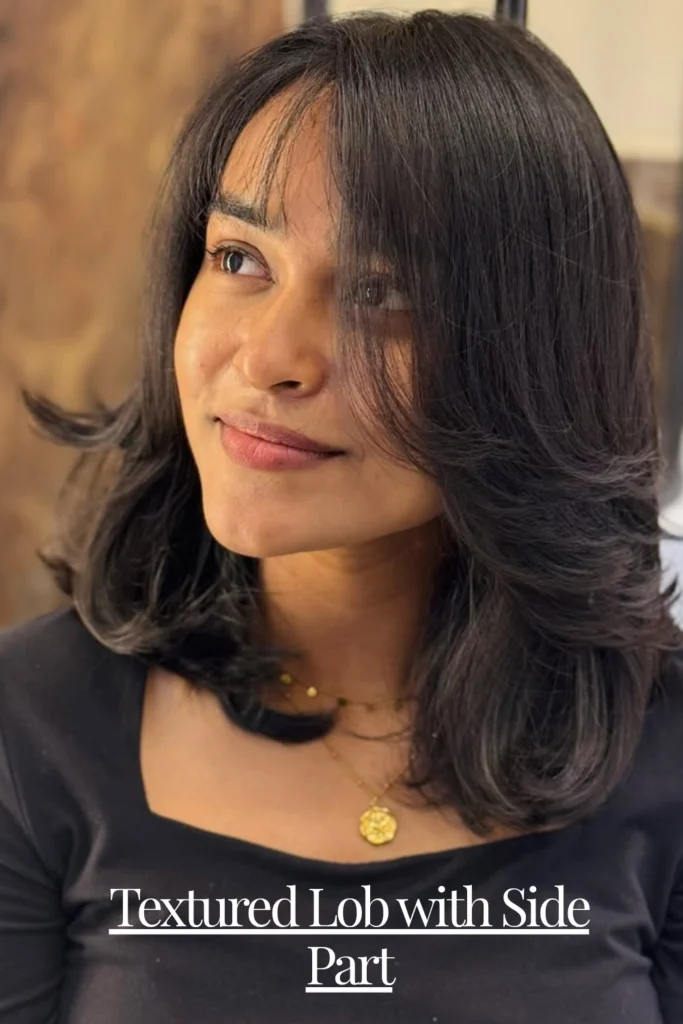  Textured Lob with Side Part