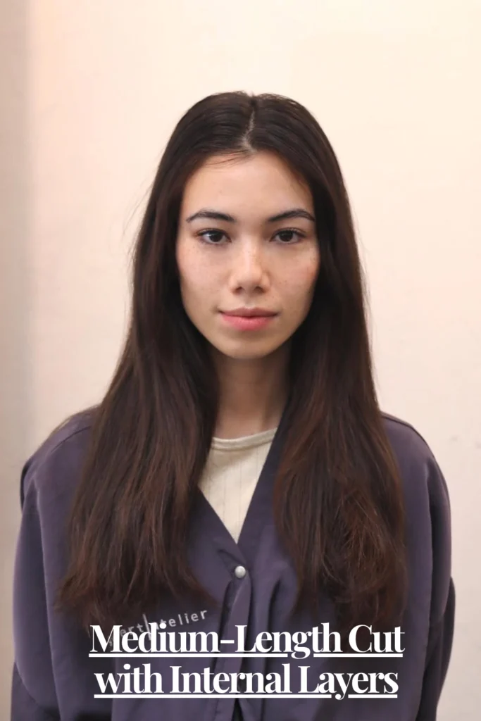  Medium-Length Cut with Internal Layers