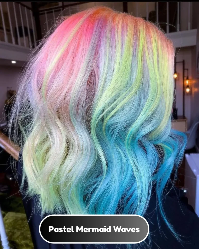 Pastel Mermaid Waves