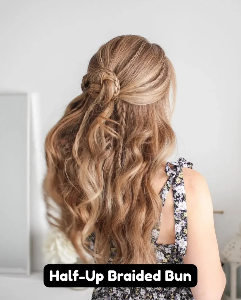 Half-Up Braided Bun