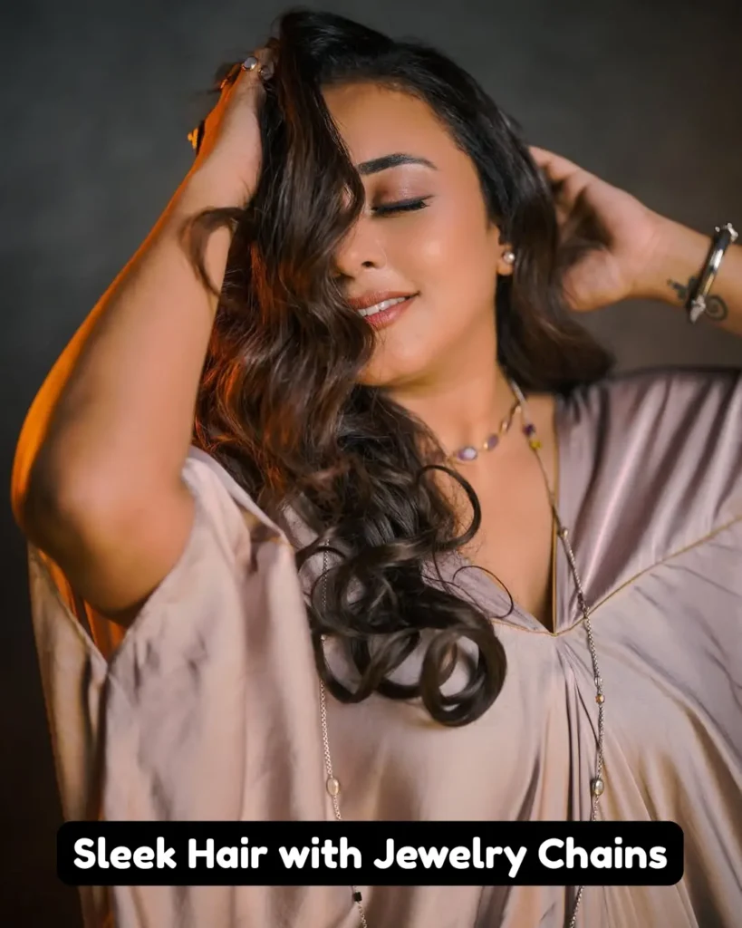 Sleek Hair with Jewelry Chains
