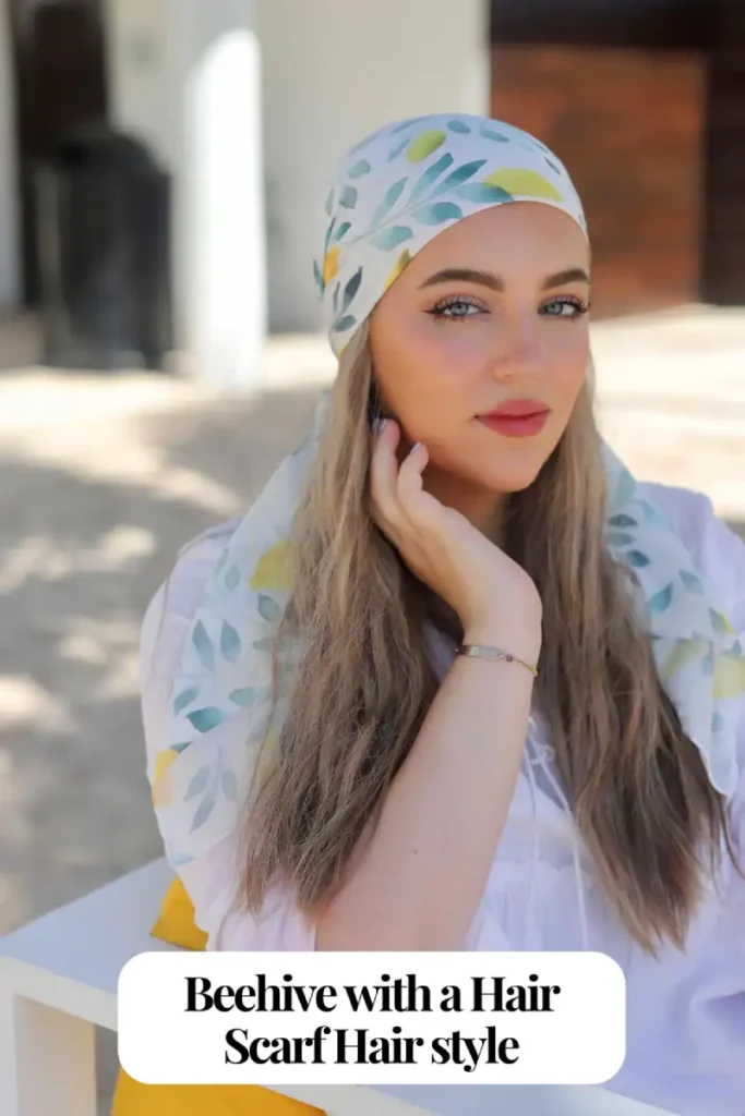 Beehive with a Hair Scarf