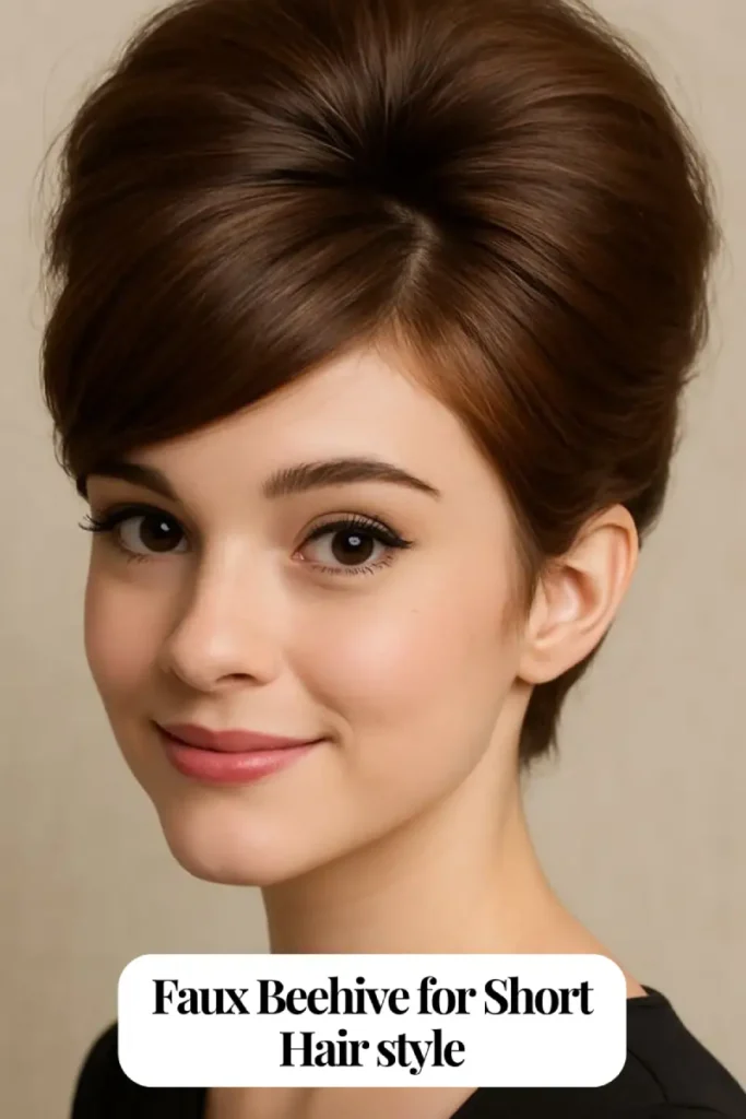 Faux Beehive for Short Hair