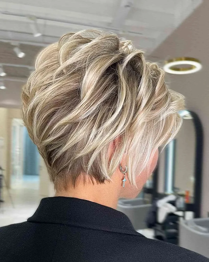 Chunky Highlights on Short Pixie Cuts