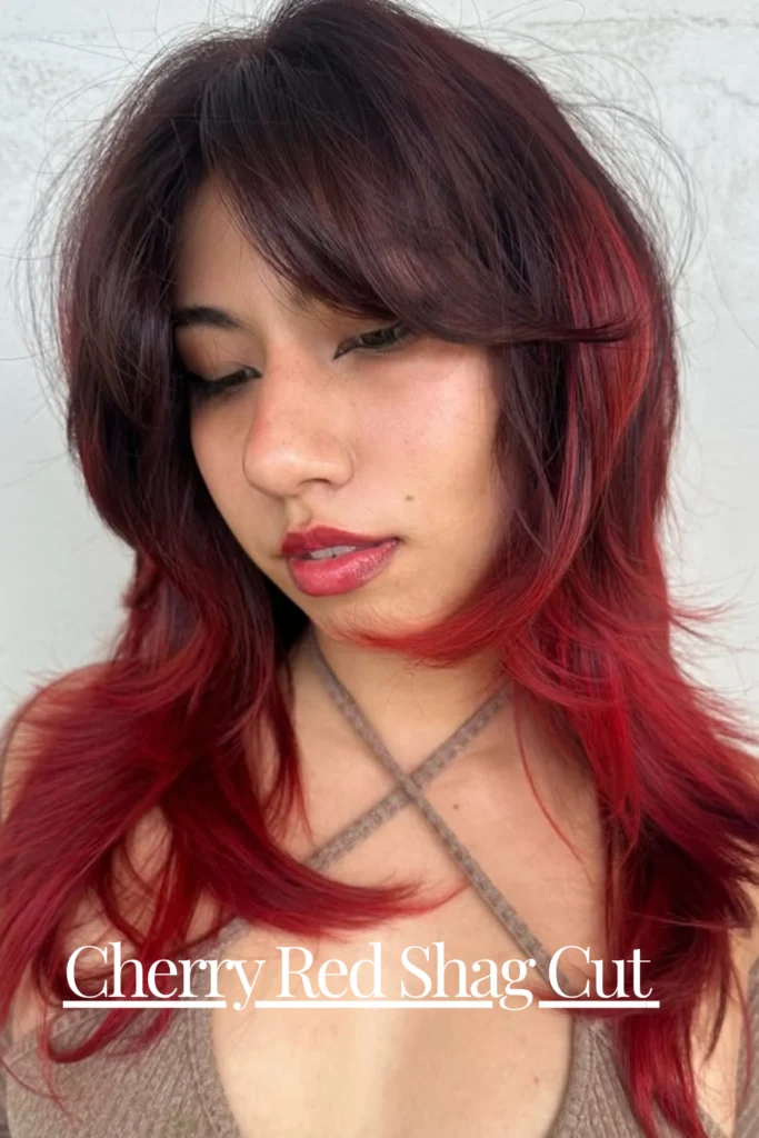 Cherry Red Shag Cut – fierce passion