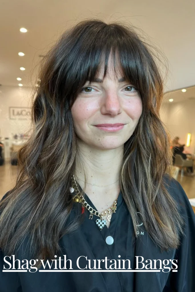 Shag with Curtain Bangs – mellow mystery