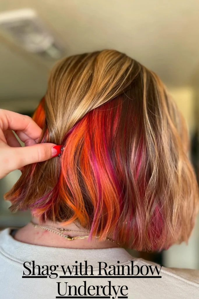 Shag with Rainbow Underdye – hidden color
