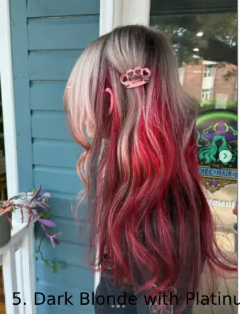 5. Dark Blonde with Platinum Tips