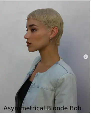 Asymmetrical Blonde Bob