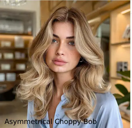  Asymmetrical Choppy Bob