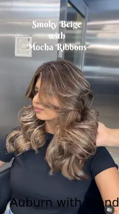 Auburn with Blonde Highlights