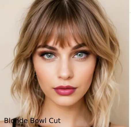 Blonde Bowl Cut