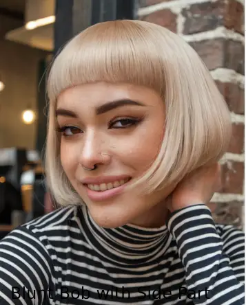 Blunt Bob with Side Part